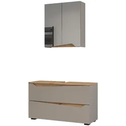Vicco, Badmöbelset, Badmöbel-Set Marelle, Greige/Artisan-Eiche, 2 Teile