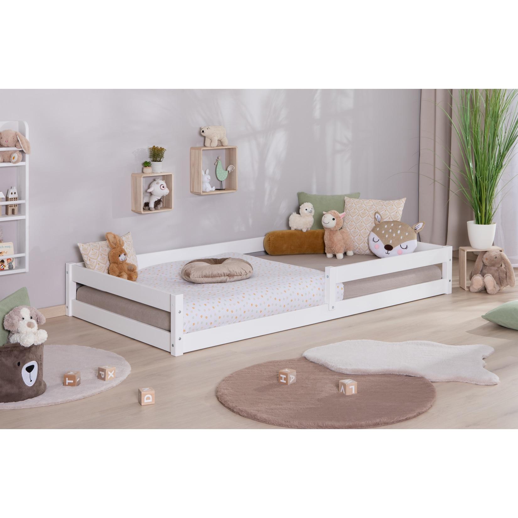 TiCAA Bodenbett „Emi“, Kinderbett, Jugendbett, Schlafzimmer, Kinderzimmer