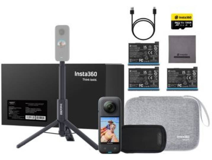 Insta360 - Caméra 360 X3 Essentials Bundle