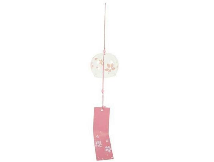 Windspiel Glas Rosa 7 x 6 x 6 cm, 7x7x8 cm, Dekoration, Gartendeko