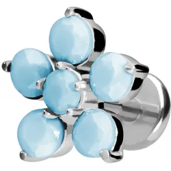 Titan Labret mit Push Fit BLUME + SYNTHETISCHE TÜRKISE