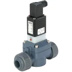 Bürkert 2/2-Wege-Magnetventil für aggressive Medien, Klebemuffe (Gehäuse), Elektronikzubehör + Gehäuse