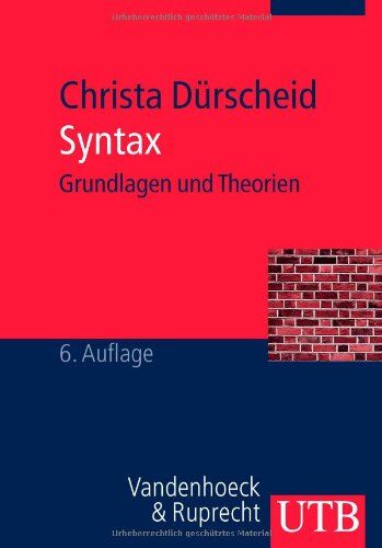Christa Durscheid - Syntax: Grundlagen und Theorien - Preis vom 09.10.2026 07:28:09 h
