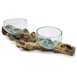 Molten Glass on XLarge Double Stand - 70cm