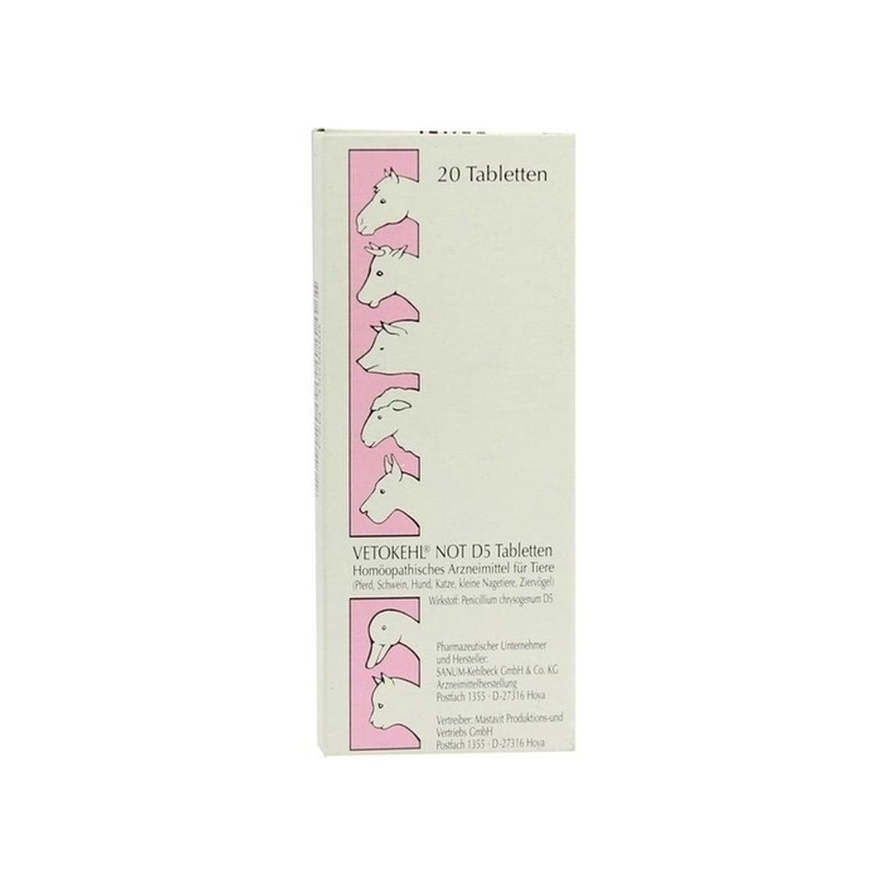 Vetokehl NOT D 5 Tabletten vet. 20 St