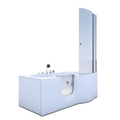 AcquaVapore Seniorendusche und Wanne mit Whirlpool S12D-EH-WP-L Dusche 170x85cm