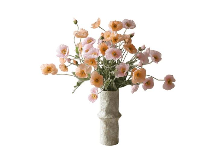 Botané Bouquet artificiel de coquelicots Sorbet Kisses, rose clair-corail 11 pcs