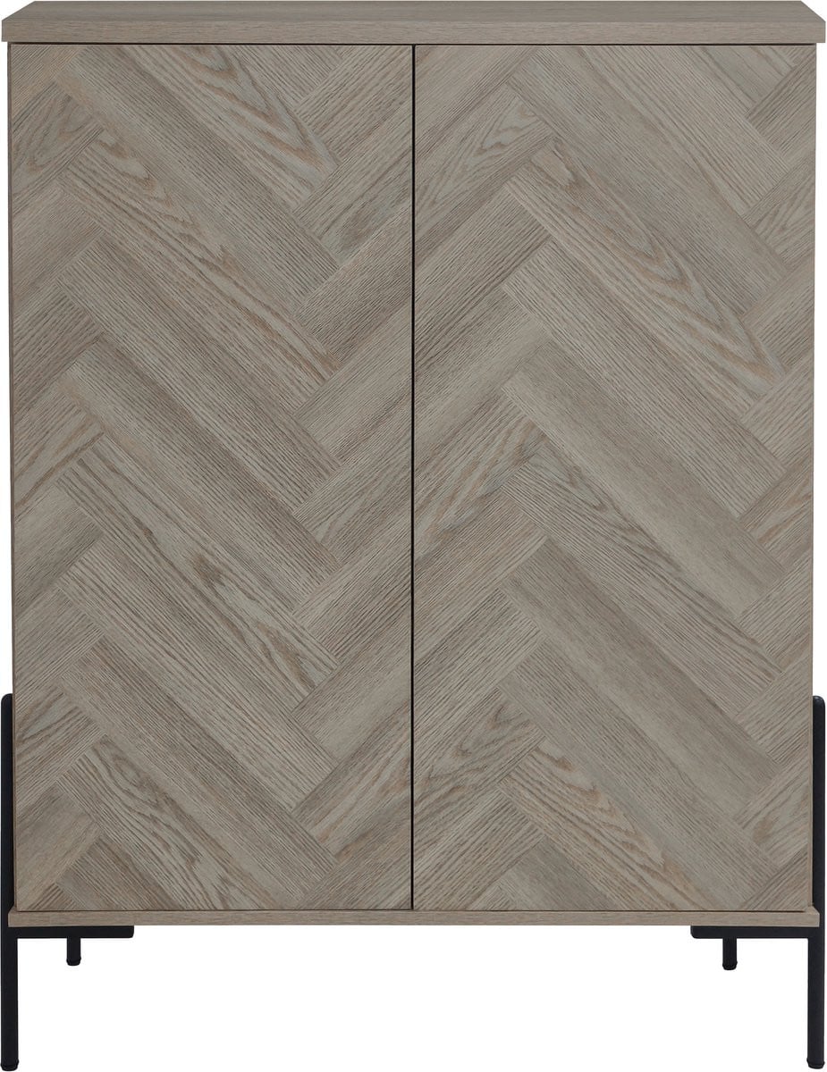 Charlene Highboard met 2 deuren in visgraat eikenlook