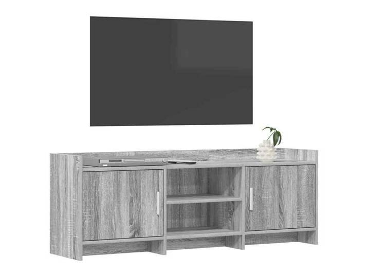 NEW Gris Meuble télé - - Meuble TV 130X33X47 cm Sonoma gris Bois d'ingénierie - design moderne(1parcel)7785004