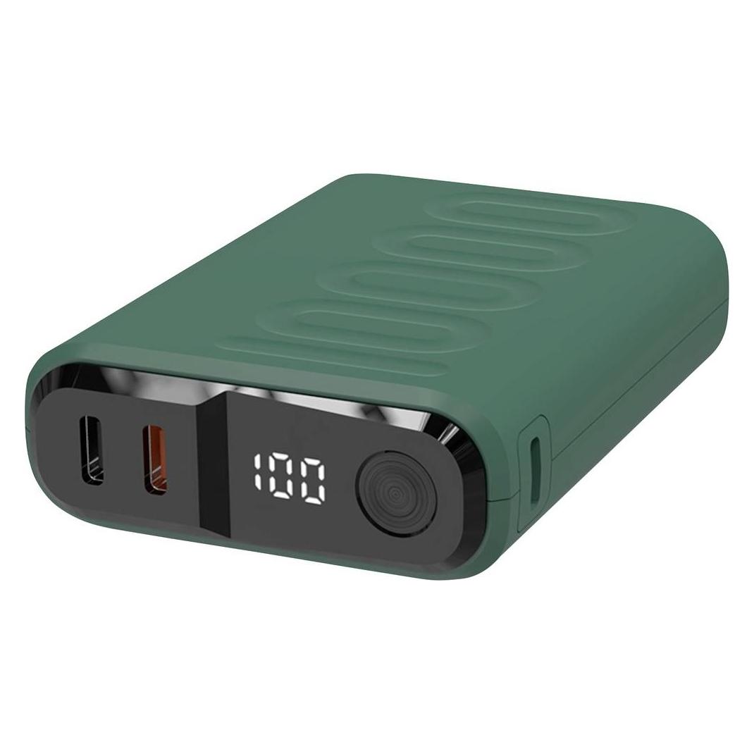 RealPower Powerbank PB-10000C PD+ 3x Type-C,Dunkelgrün (10000 mAh) (458439)