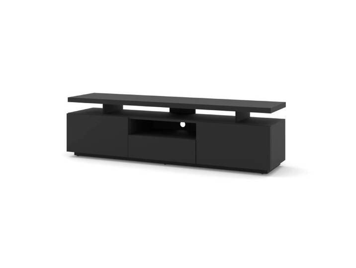 Meuble TV ADAM 180 cm noir mat