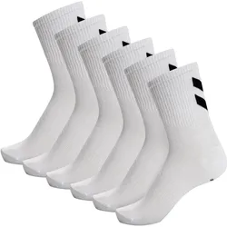 hummel, Unisex, Sportsocken, Chevron 6-Pack Socks (46 - 48), Weiss