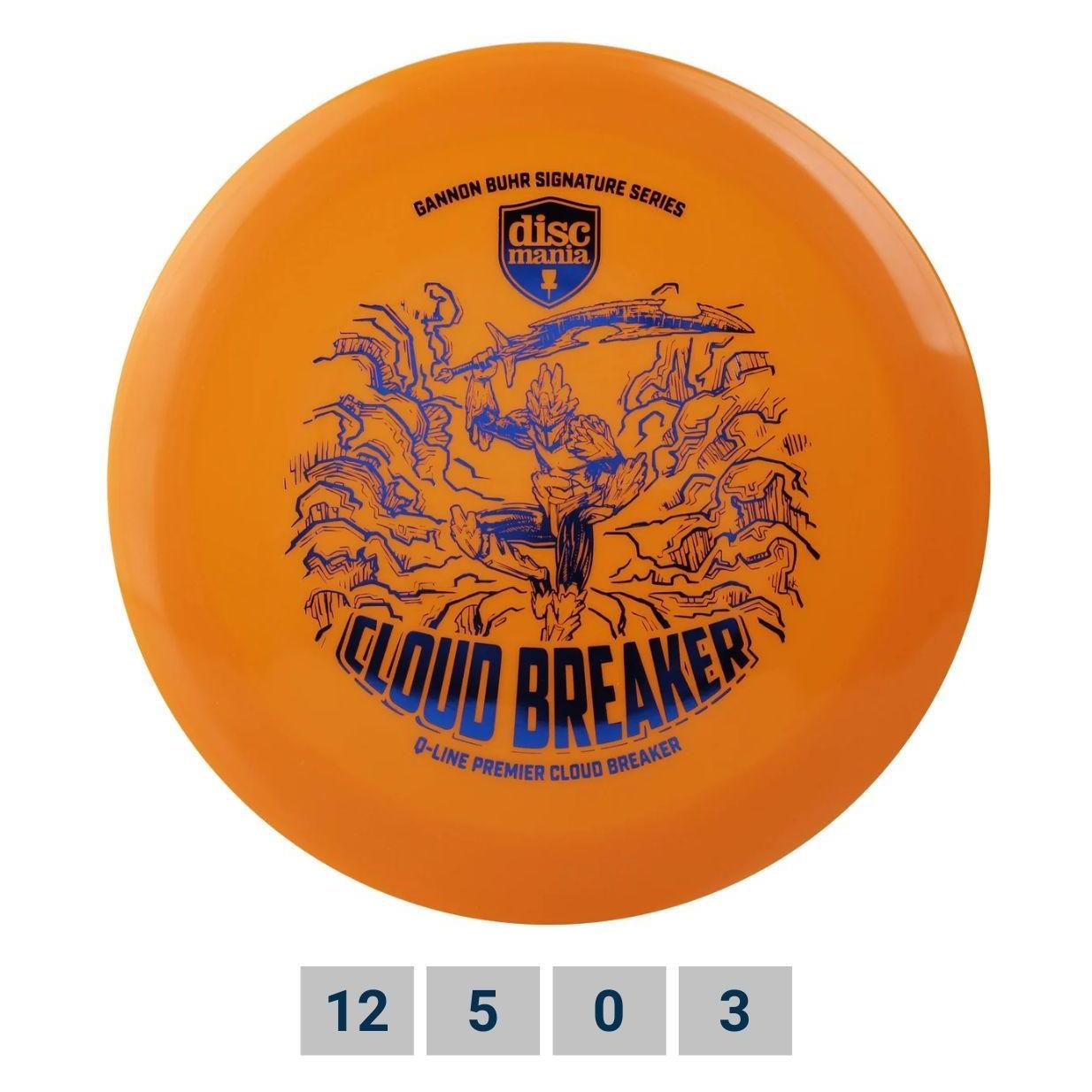 Orange Discgolf DISCMANIA Distance Driver Q-LINE PREMIER Cloudbreaker Gannon Buhr Signature 12/5/0/3 (74052405)