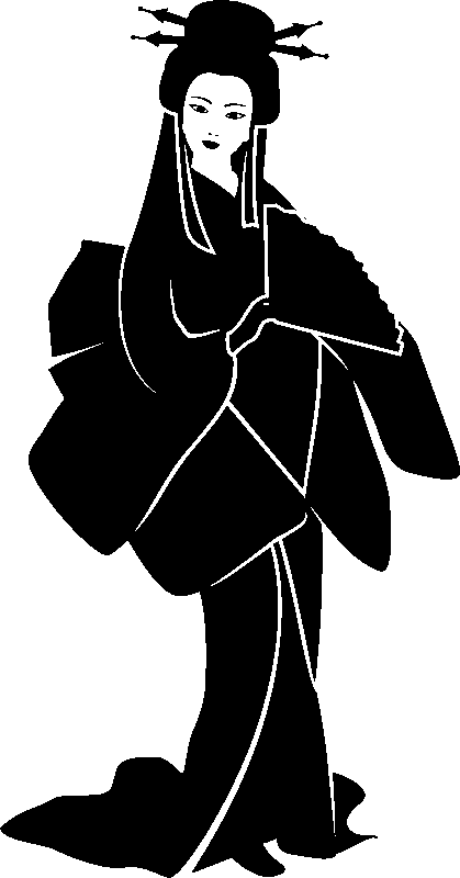 Ambiance-sticker Sticker Silhouette Geisha