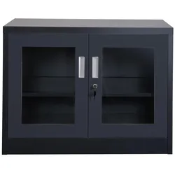 Jet-Line, Aktenschrank, Aktenschrank Ufa dunkelgrau Metallschrank (90 x 40 x 68 cm)
