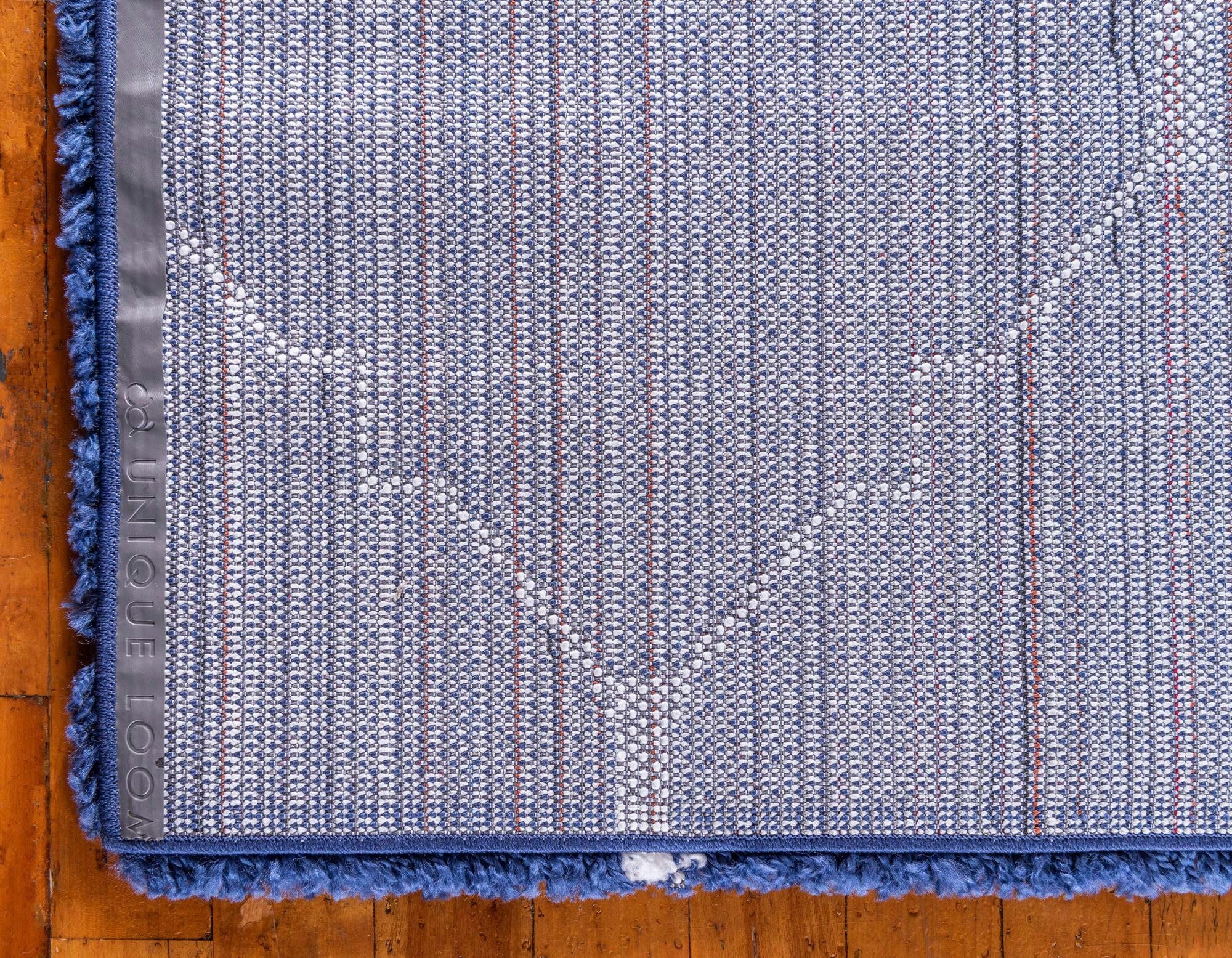 Hochflor-Teppich "Temara Shag, LAGERRÄUMUNG", blau (marineblau, elfenbeinfarben), B:79cm H:51mm L:305cm, Polypropylen (PP), MYFLAIR MÖBEL & ACCESSOIRES, Teppiche, gewebt, Rauten Design, weich & kuschelig