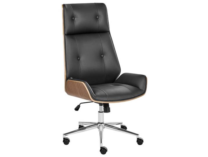 BÜROSTUHL Kunstleder Schwarz Pliora