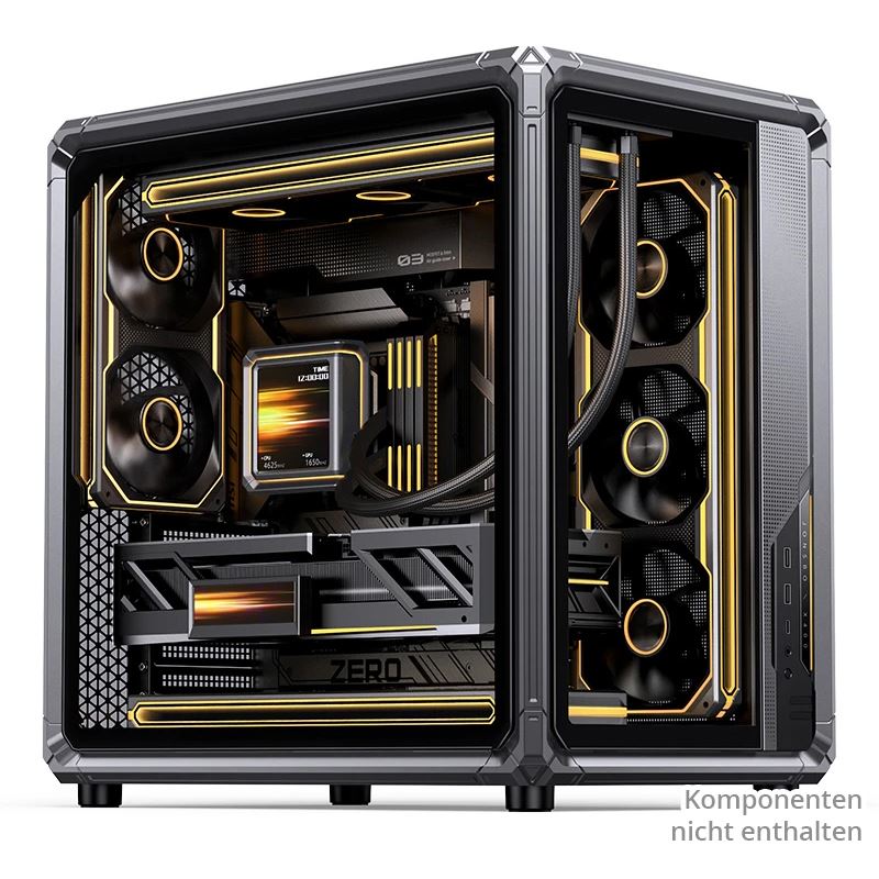 Jonsbo X400 PC-Gehäuse, Midi-Tower, ATX, Tempered Glass - grau