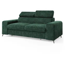 BETTSOFA BENETE Grün Cordstoff mit Schlaffunktion