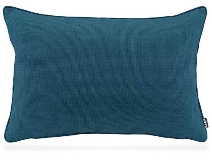 H.O.C.K. Sparkle Outdoor Kissen inkl. Füllung mit Keder wasserabweisend/lichtecht (6-7) für den Garten (60x40cm, Petrol)