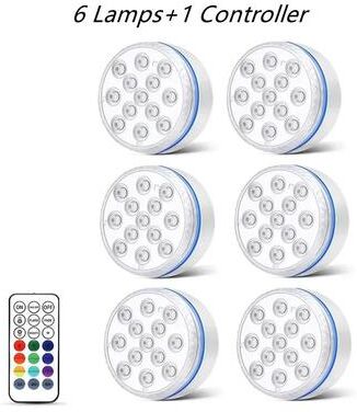 Uplifted Finds Updated Submersible 13LED Underwater Light With Remote Control 7 Cm 6 Lights 1 Controller