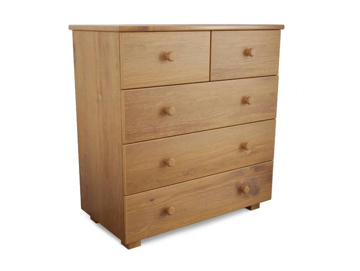 Holz-Kommode MORA 5 Schubladen, Eiche