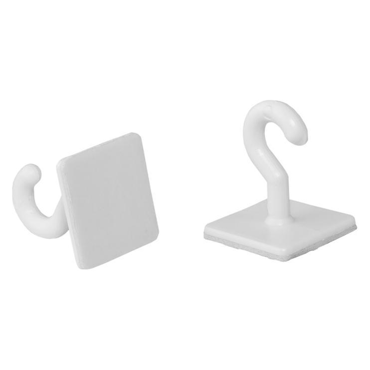 Partydeco Self-adhesive hooks, plastic, maximum load 1kg (1 pkt / 20 pc.) (20 Stk.) (39406384)