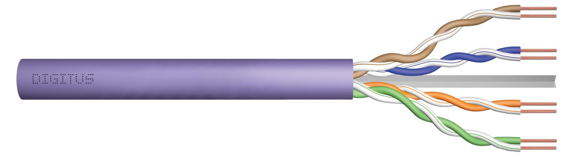 Digitus DK-1616-VH-5, 500 m, Cat6, U/UTP (UTP), Violett