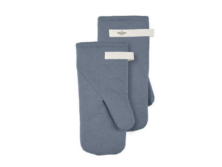 The Organic Company - Ofenhandschuhe, grau blau (2er-Set)