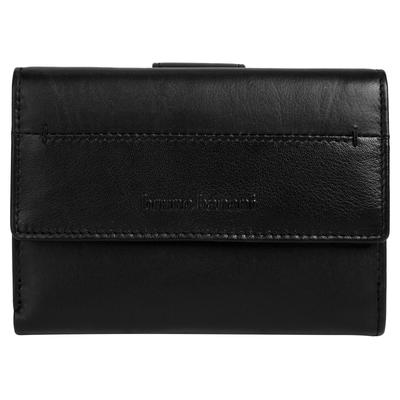 Geldbörse BRUNO BANANI "BRUNO BANANI Damen echt Leder", Damen, schwarz, Leder, leicht glänzend, unifarben, Kleinlederwaren, echt Leder