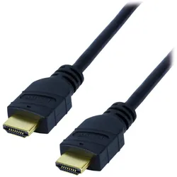 MCL GOLD-PLATED 19 MALE HDMI 4K HD (1 m), Videokabel, Schwarz
