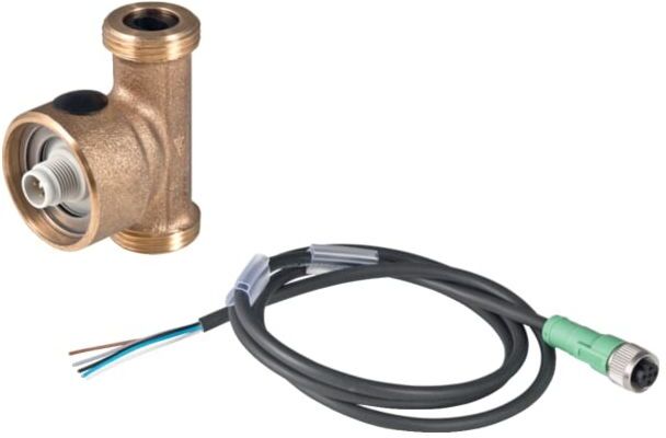 Geberit Temperatur-/Volumenstromsensor 616227001 3,5 - 50 l/min, für Gebäudetechnik, Rotguss