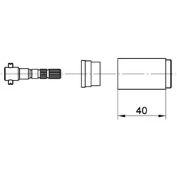 EICHELBERG Verlängerungs-Set 440272 40mm für Unterputz-Ventile chrom, 44027226 44027226