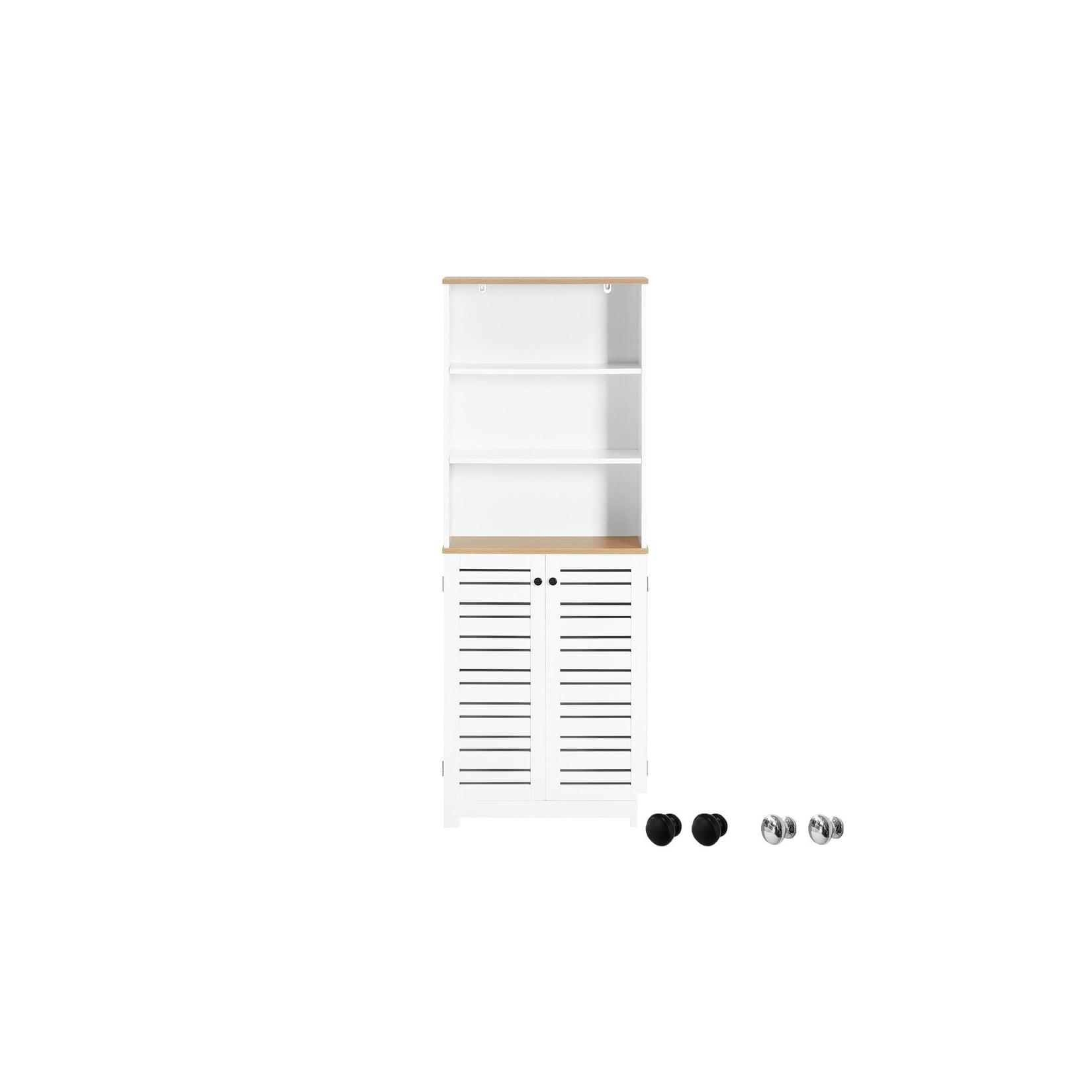 SoBuy Badezimmerschrank mit 1 Tür Weiß 60x30x160cm Funktional