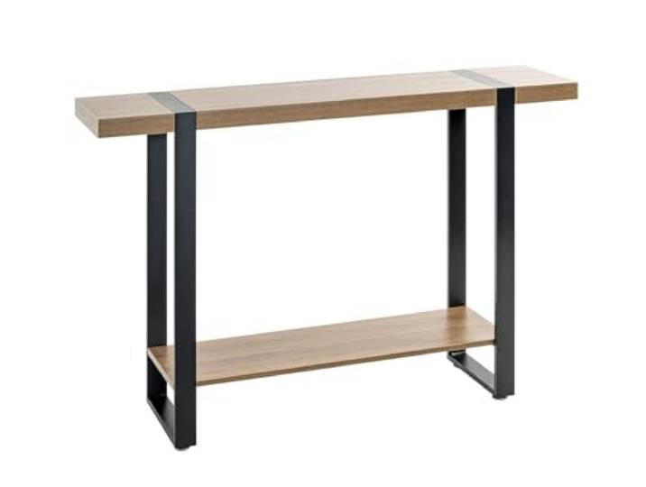 möbelando Konsole >37101< in Eiche, schwarz - 120x82x30cm (BxHxT)