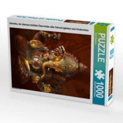 CALVENDO Puzzle Ganesha, der überaus beliebte Überwinder aller Schwierigkeiten und Hindernisse 1000 Teile Lege-Größe 48 x 64 cm Foto-Puzzle Bild von