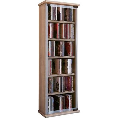 Holz CD DVD Stand Regal Schrank Classic Glastür