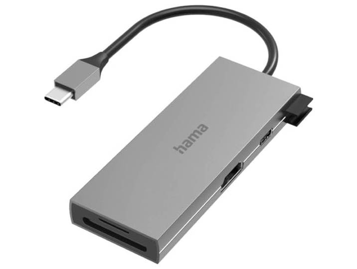 Hama 6-poorts USB-C multiport hub (USB 3.1) grijs
