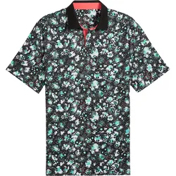 Puma Polo Cloudspun Abstract Camo, schwarz/grün