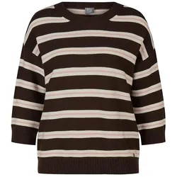 Rundhals-Pullover Rabe braun, 42