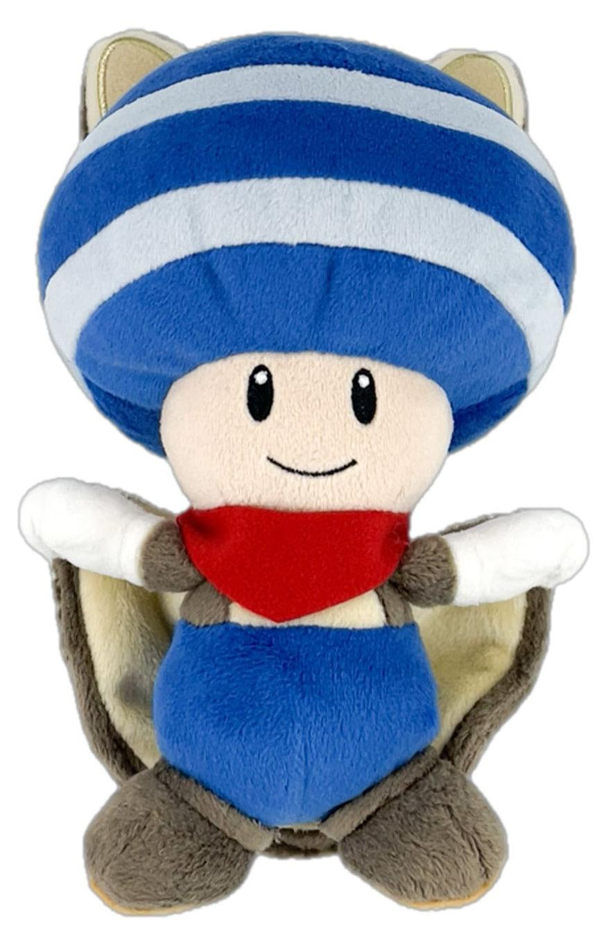 Together Plus Super Mario Blue Toad Vliegende Eekhoorn Pluche knuffel, 21 cm