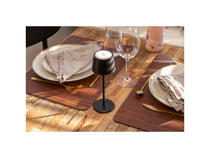 Lampe de table LED rechargeable MONTE CARLO, noir