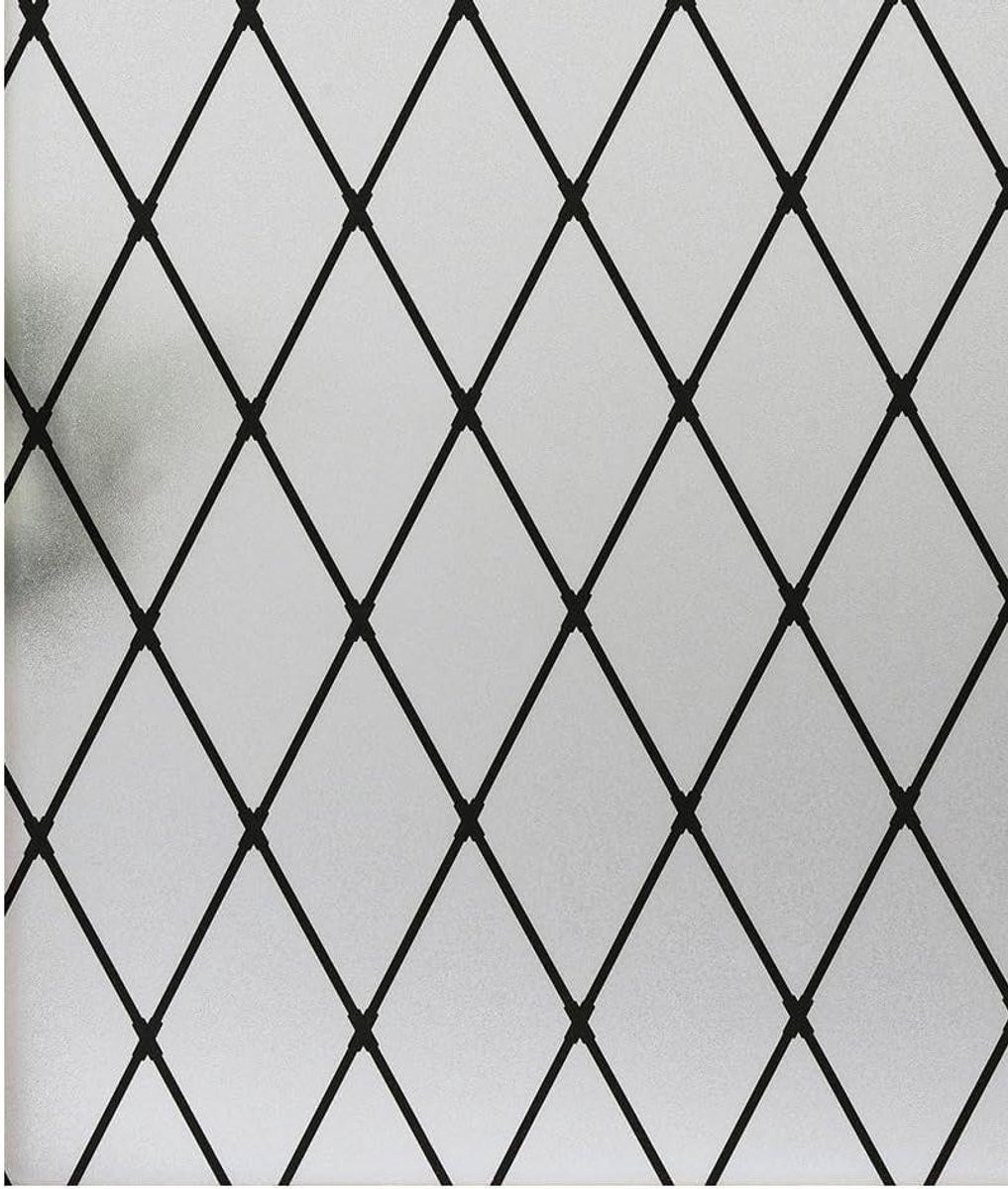 Zelfklevende matglas raamfolie voor privacy en decoratie - Zwart - 45 x 300 cm