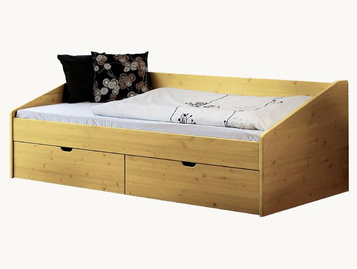 Schubkastenbett Serra - Kernbuche geölt - 90x200 cm