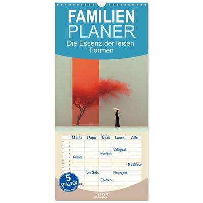 Familienplaner 2027 - Die Essenz der leisen Formen mit 5 Spalten (Wandkalender, 21 x 45 cm) CALVENDO