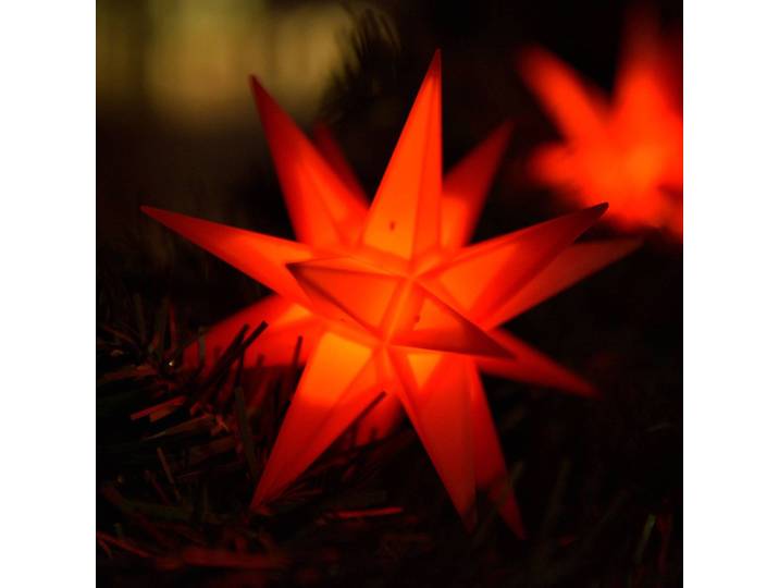 STERNTALER Lichterkette LED mit 9 Sternen f. außen rot Sterne, rot, Kunststoff