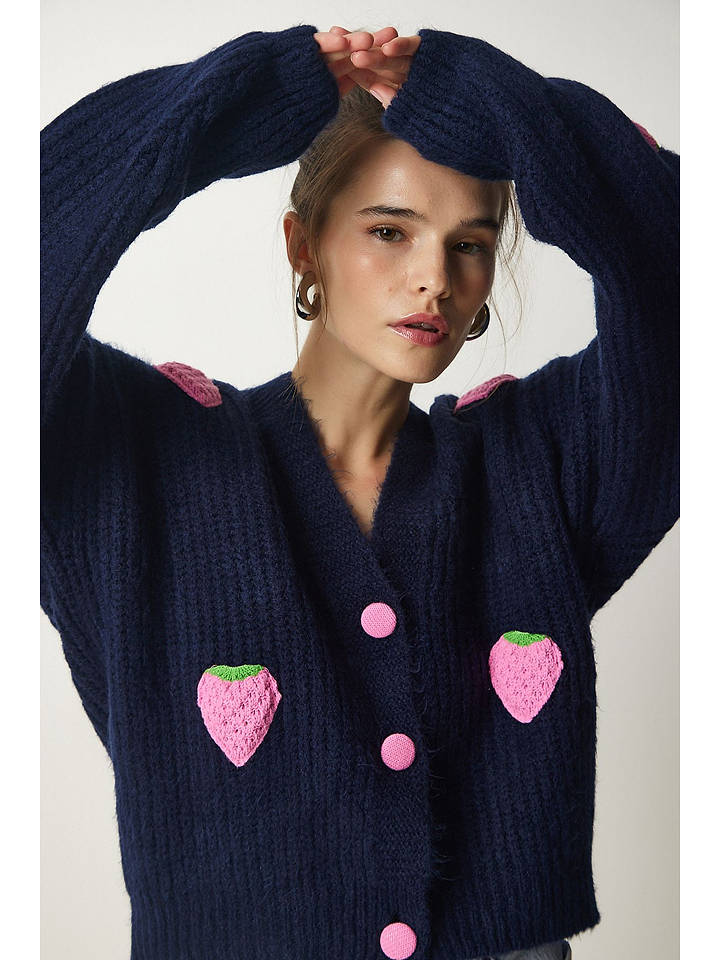 Happiness Istanbul Cardigan in Dunkelblau - onesize