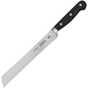Tramontina Brotmesser Century 24009/108, 20,1 cm Edelstahlklinge mit Wellenschliff, Kunststoffgriff