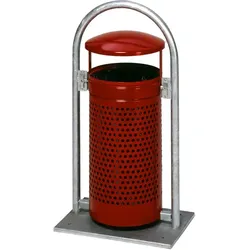 Mülleimer VAR RB 001 Rohrbogenständer 65 L purpurrot Kopfteil purpurrot, formschön, für 60/70 L Müllsäcke