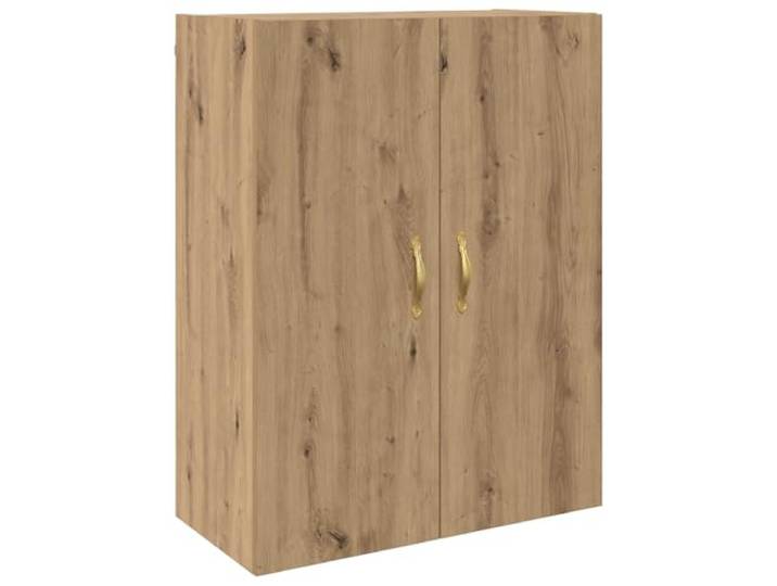 TEKGHUT Wandschrank Artisan-Eiche 69,5 x 34 x 90 cm Holzwerkstoff Massive Kieferntüren, flache Regale, Wandmontage, wenig Pflegeaufwand, für Wohnzimmer und Arbeitszimmer